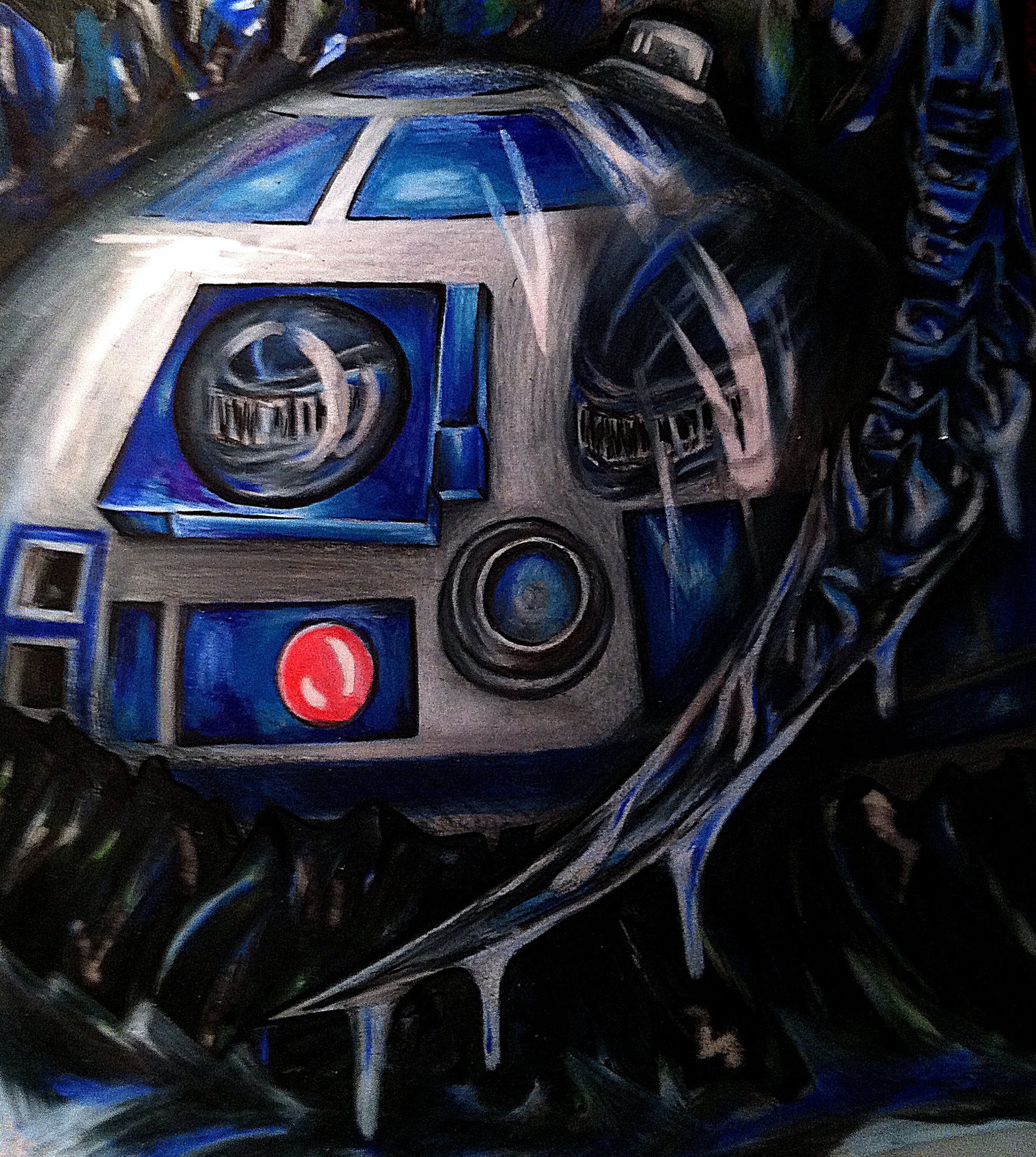 R2-D2 droid Star Wars character art